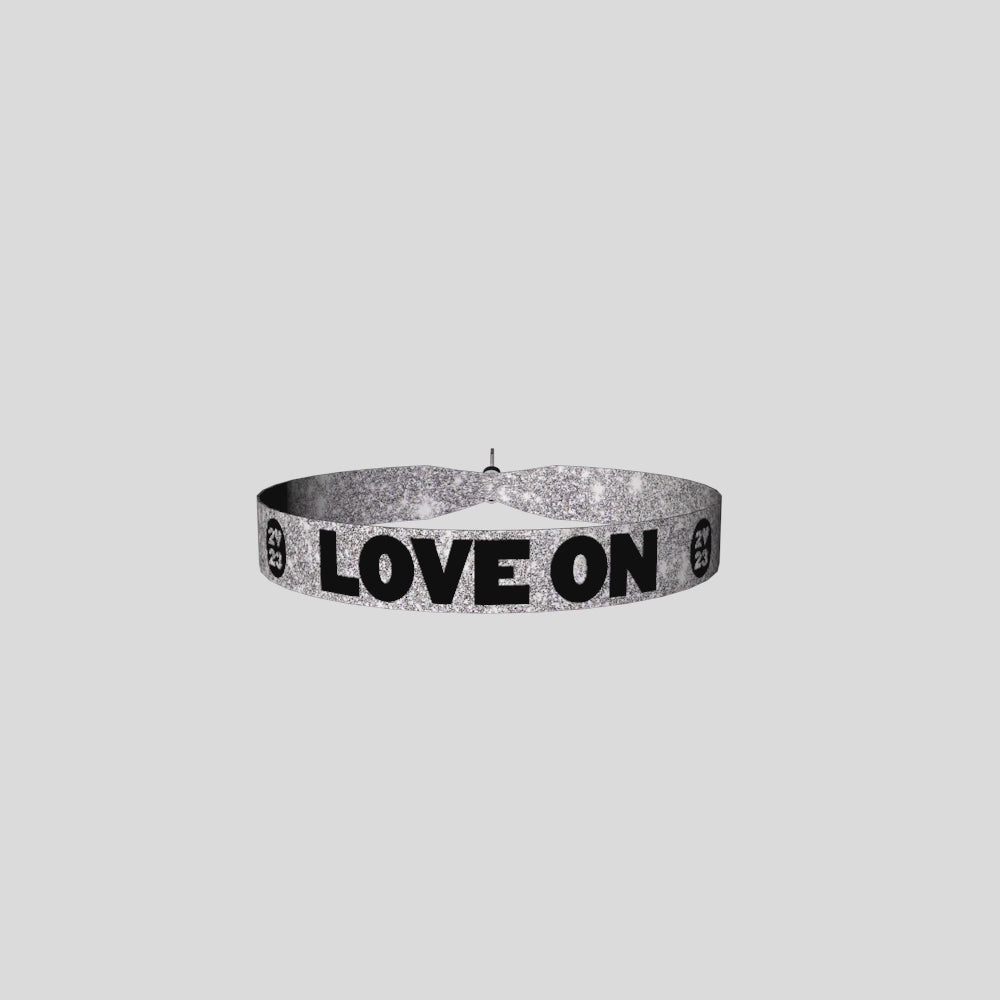 Love On Silver Wristband